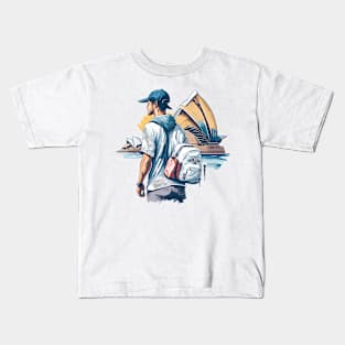 Watercolor: To travel alone Kids T-Shirt